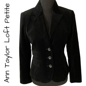 ANN TAYLOR LOFT PETITES Soft Velvet blazer, Size 4P